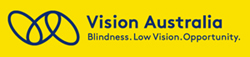 Vision Australia. Blindness. Low Vision.  Opportunity. - logo