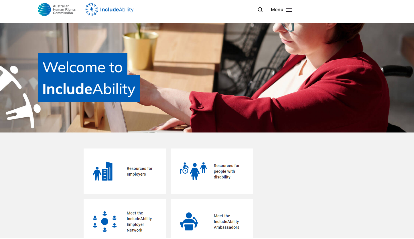 IncludeAbility landing page