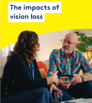 The cover of the "Impacts of Vision Loss" brochure