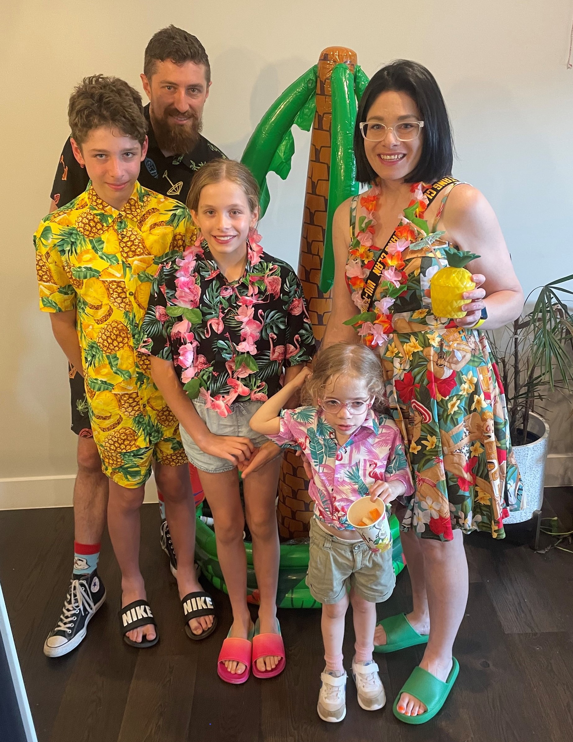 Amazing Alice, pictured with her family and siblings