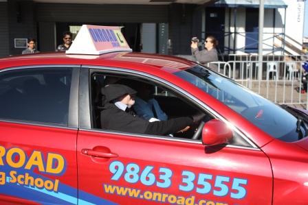 Ron Hooton behind the wheel Ron Hooton behind the wheel