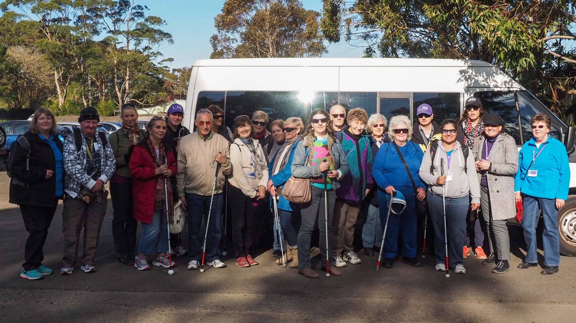 Vision Australia clients from Sydney visit a wildlife park Vision Australia clients from Sydney visit a wildlife park
